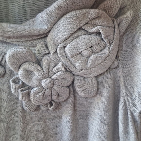 NWT Anthropologie Moth Mini Gray Bubble Hem Sweater Dress Size M - Picture 4 of 7